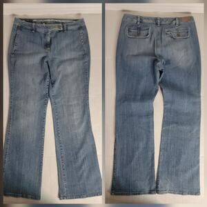 Lands' End Jeans Womens 12 Original Fit City Waist Trouser Leg Elevated 33" INS